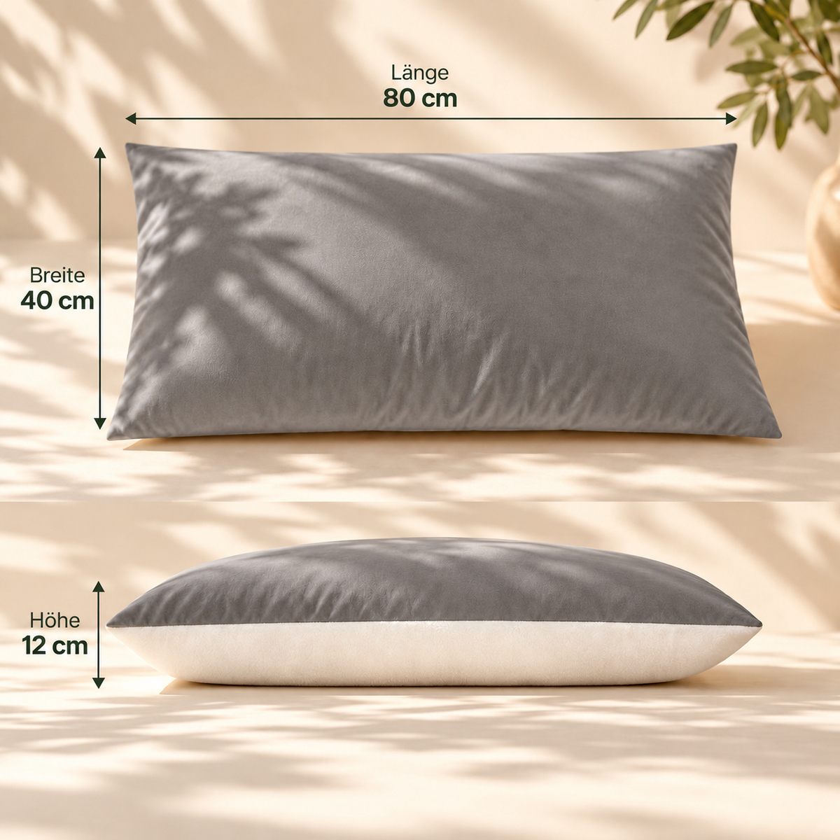 FOOTBAAG® Naturkautschuk-Kissen-Set – Beton